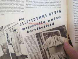 Kotiliesi 1942 nr 9, toukokuu I, sis. mm. seur artikkelit / kuvat / mainokset; Kansikuva Martta Wendelin, Siivoamme saippuattakin, kukkia, Jussi Komonen