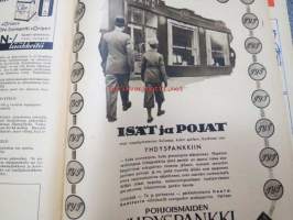 Kotiliesi 1942 nr 9, toukokuu I, sis. mm. seur artikkelit / kuvat / mainokset; Kansikuva Martta Wendelin, Siivoamme saippuattakin, kukkia, Jussi Komonen