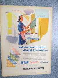 Kotiliesi 1942 nr 9, toukokuu I, sis. mm. seur artikkelit / kuvat / mainokset; Kansikuva Martta Wendelin, Siivoamme saippuattakin, kukkia, Jussi Komonen