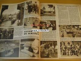 Suomen Kuvalehti 1952 nr 39, kansikuva A.O. Suomi vaununtekijä Turun Luostarinmäellä, erikoisreportaasi Oulun salpietaria, käsityötaidon päivä Luostarinmäellä