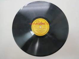 Rytmi R 6229 Chorus Cantorum Finlandiae - Päivä tyköön pois kulkee / Rakkahin Jeesus -savikiekkoäänilevy, 78 rpm