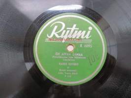 Rytmi R 6095 Iris Kangasniemi - Yöperhonen / Kauko Käyhkö - On aivan samaa -savikiekkoäänilevy, 78 rpm