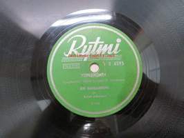 Rytmi R 6095 Iris Kangasniemi - Yöperhonen / Kauko Käyhkö - On aivan samaa -savikiekkoäänilevy, 78 rpm