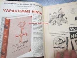 Kotiliesi 1940 nr 22, marraskuu II, sis. mm. seur. artikkelit / kuvat / mainokset; Kansikuvitus Martta Wendelin, Säännöstely, Kultakeräyksen korunäyttelyn