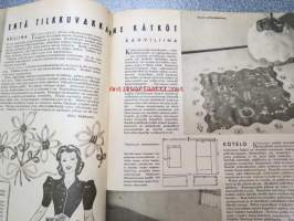 Kotiliesi 1940 nr 22, marraskuu II, sis. mm. seur. artikkelit / kuvat / mainokset; Kansikuvitus Martta Wendelin, Säännöstely, Kultakeräyksen korunäyttelyn