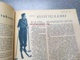 Kotiliesi 1938 nr 6, maaliskuu II, Kansikuvitus Martta Wendelin Äiti ja pikkutyttö -aihe) Mainoksia:  Kudos Oy Silo, Katriina-Kahvi, Tussin -pastilli