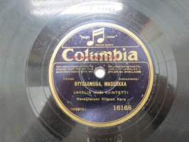 Columbia 16168 Jahrlin uusi kvintetti  Havaijilaisen kitaran kera - Päivänpaiste / Syysaamuna -savikiekkoäänilevy, 78 rpm