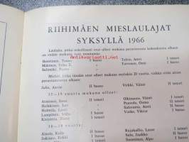 Riihimäen Mieslaulajat ry 1946-1996 50 vuotta