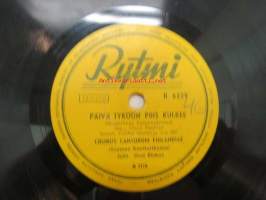 Rytmi R 6229 Chorus Cantorum Finlandiae - Rakkahin Jeesus / Päivä tyköön pois kulkee -savikiekkoäänilevy, 78 rpm