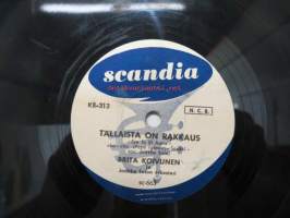 Scandia KS-313 Brita Koivunen - Tällaista on rakkaus / Katinka -savikiekkoäänilevy, 78 rpm