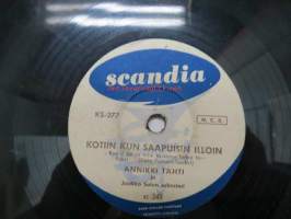 Scandia KS-277 Annikki Tähti - Hilpeä paimenhuilu / Kotiin kun saapuisin illoin -savikiekkoäänilevy, 78 rpm