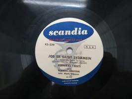 Scandia KS-229 Annikki Tähti - Laulu kahdesta pennistä / Jos sä saisit sydämein -savikiekkoäänilevy, 78 rpm