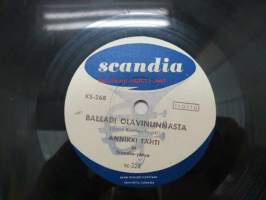 Scandia KS-268 Annikki Tähti - Aurinko tähdet ja kuu / Balladi Olavinlinnasta -savikiekkoäänilevy, 78 rpm