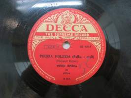 Decca SD 5017 Wolde Jussila - Viulupolkka / Polkka mollissa -savikiekkoäänilevy, 78 rpm