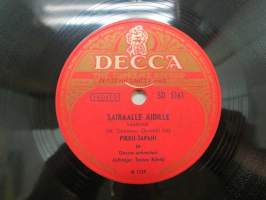 Decca SD 5161 Pikku-Tapani - Olen pikku-urheilija / Sairaalle äidille -savikiekkoäänilevy, 78 rpm