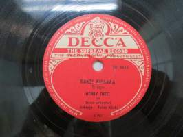 Decca SD 5018 Henry Theel - Viivähdä hetkinen / Kaksi kitaraa -savikiekkoäänilevy, 78 rpm