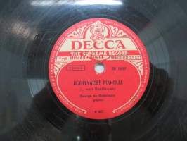 Decca SD 5037 George de Godzinsky - Undercurrent / Jäähyväiset pianolle -savikiekkoäänilevy, 78 rpm