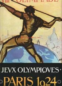 Olympiade  VIII Paris 1924  olympiajuliste 35x25 cm juliste