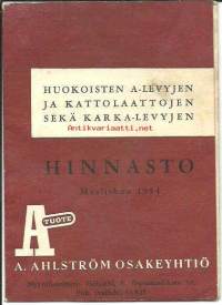 Hinnasto 1954