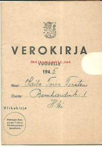 Verokirja vuodelle 1945 ei merkintöjä