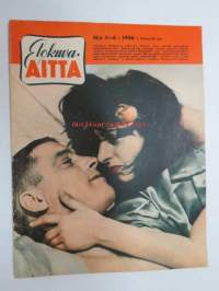 Elokuva-Aitta 1956 nr 5-6, Kansikuva Anna Magnani &amp; Burt Lancaster, Kun kaupnki nukkuu, Yhteinen vaimomme, Tunnustus, Marilyn Monroe - Kesäleski (Seven year itch),