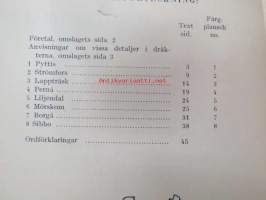 Svensk-Finlands bygdedräkter häfte 1 Östra Nyland Pyttis, Strömfors, Lappträsk, Pernå, Liljendal, Mörskom, Borgå och Sibbo