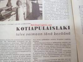 Kotiliesi 1949 nr 3, 1.2.1949, sis. mm. seur. artikkelit / kuvat / mainokset; Fazer kakkukaksoset, ASA-Radio, Mies kodin ja työpaikan välillä, Näin suomalainen