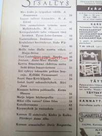 Kotiliesi 1949 nr 3, 1.2.1949, sis. mm. seur. artikkelit / kuvat / mainokset; Fazer kakkukaksoset, ASA-Radio, Mies kodin ja työpaikan välillä, Näin suomalainen