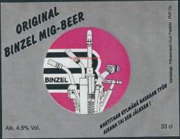 Binzel  / Original Binzel Mig-Beer - olutetiketti mainos