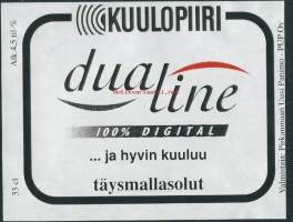 Kuulopiiri  / Dual Line - olutetiketti mainos