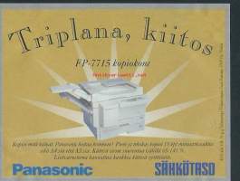 Panasonic Sähkötaso   / Triplana, kiitos  - olutetiketti mainos