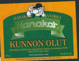 Hanakat  / Kunnon Olut  - olutetiketti mainos