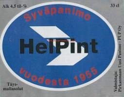 HelPint vuodesta 1955 - olutetiketti mainos