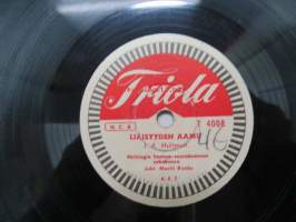 Triola T 4008 Helsingin Saalem-seurakunnan kuoro ja orkesteri - Ijäisyyden aamu / Tee jo ratkaisu -savikiekkoäänilevy, 78 rpm