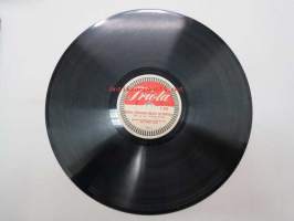 Triola T 4112 Helsingin Saalem-seurakunnan kuoro ja orkesteri - Kohta taivahan kellot jo soittaa / Pukuni hohtava -savikiekkoäänilevy, 78 rpm