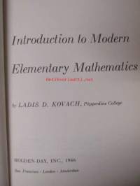 Introducton to Modern Elementary Mathematics