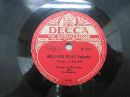 Decca SD 5031 George de Godzinsky - Godzinsky plays Kálmán / Inspiration, -savikiekkoäänilevy, 78 rpm
