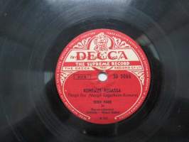 Decca SD 5066 Eero Väre - Kohtaus kujassa / Tapaaminen -savikiekkoäänilevy, 78 rpm