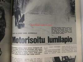 Tekniikan Maailma 1969 nr 18, sis. mm. seur. artikkelit / kuvat / mainokset;          Autobianchi A12, Motorisoitu lumilapio, Se lentää sittenkin...