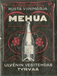 Musta viinimarja Mehua - juomaetiketti, tuote-etiketti