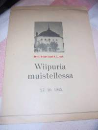 Wiipuria muistellessa 27.10.1945