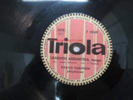 Triola T 4269 Paavo Tiusanen - Conchita / Lamento Argentina -savikiekkoäänilevy, 78 rpm