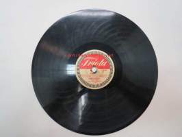 Triola T 4080 Pirkko Jaakkola - Keltaruusu / Pariisin taivaan alla -savikiekkoäänilevy, 78 rpm