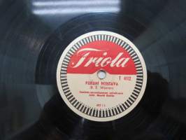 Triola T 4112 Helsingin Saalem-seurakunnan kuoro ja orkesteri - Kohta taivahan kellot jo soittaa / Pukuni hohtava -savikiekkoäänilevy, 78 rpm