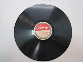 Triola T 4112 Helsingin Saalem-seurakunnan kuoro ja orkesteri - Kohta taivahan kellot jo soittaa / Pukuni hohtava -savikiekkoäänilevy, 78 rpm