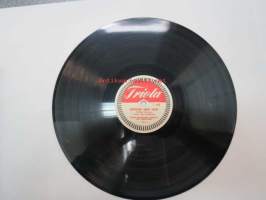 Triola T 4111 Helsingin Saalem-seurakunnan kuoro ja orkesteri - Laulu taivaasta / Jeesuksen armo suuri -savikiekkoäänilevy, 78 rpm