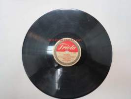 Triola T 4080 Pirkko Jaakkola - Keltaruusu / Pariisin taivaan alla -savikiekkoäänilevy, 78 rpm