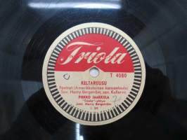 Triola T 4080 Pirkko Jaakkola - Keltaruusu / Pariisin taivaan alla -savikiekkoäänilevy, 78 rpm