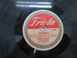 Triola T 4080 Pirkko Jaakkola - Keltaruusu / Pariisin taivaan alla -savikiekkoäänilevy, 78 rpm