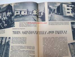 Kotiliesi 1939 nr 19, lokakuu I, 1.10.1939, sis. mm. seur. artikkelit / kuvat / mainokset; Kansikuvitus P. Söderström, Kutokaamme kaunis keinutuolinmatto,